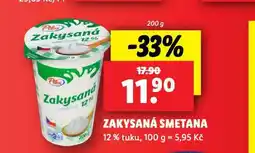 Lidl Zakysaná smetana nabídka