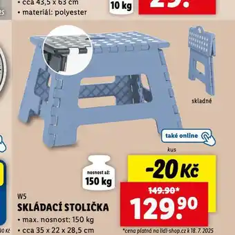 Lidl Skládací stolička nabídka