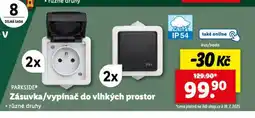 Lidl Zásuvka / vypínač do vlhkých prostor nabídka