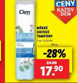 Lidl Cien měkké vatové tampony nabídka