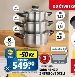 Lidl Sada hrnců z nerezové oceli nabídka