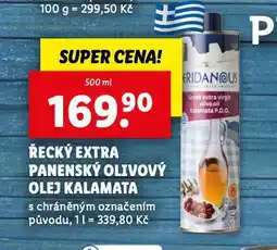 Lidl Řecký extra panenský olivový olej kalamata nabídka