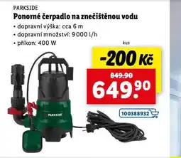 Lidl Ponorné čerpadlo na znečištěnou vodu nabídka