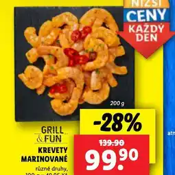 Lidl Krevety marinované nabídka