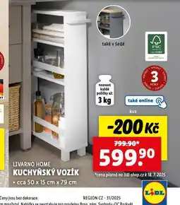 Lidl Kuchyňský vozík nabídka