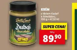 Lidl Krém s těstem kadaif a čokoládou nabídka
