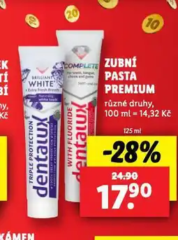 Lidl Dentalux zubní pasta nabídka