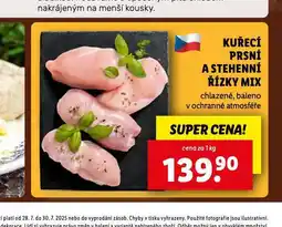 Lidl Kuřecí prsní a stehenní řízky mix nabídka