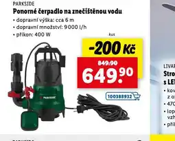 Lidl Ponorné čerpadlo na znečištěnou vodu nabídka