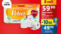 Lidl Velvet toaletní papír nabídka