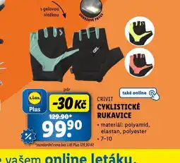 Lidl Cyklistické rukavice nabídka