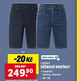 Lidl Džínové kraťasy nabídka