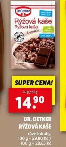 Lidl Dr. oetker rýžová kaše nabídka