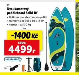 Lidl Dvoukomorový paddleboard solid 10,6 nabídka