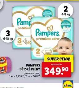 Lidl Pampers dětské plenky nabídka