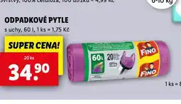 Lidl Fino odpadkové pytle nabídka