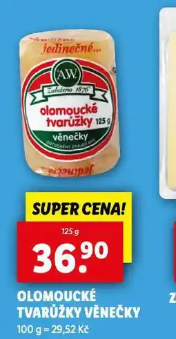 Lidl Olomoucké tvarůžky věnečky nabídka