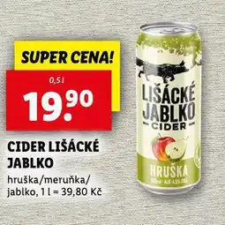 Lidl Cider lišácké jablko nabídka