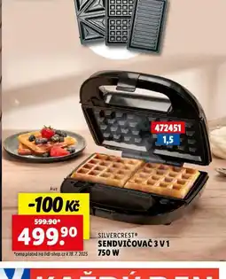 Lidl Sendvičovač 3v1 nabídka