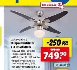 Lidl Stropní ventilátor s led svítidlem nabídka
