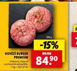 Lidl Hovězí burger premium nabídka