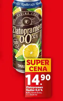 Lidl Zlatopramen radler 0,0% nabídka