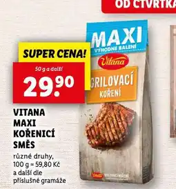 Lidl Vitana maxi kořenící směs nabídka