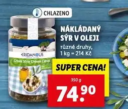 Lidl Nakládaný sýr v oleji nabídka