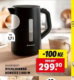 Lidl Rychlovarná konvice 3000 w nabídka