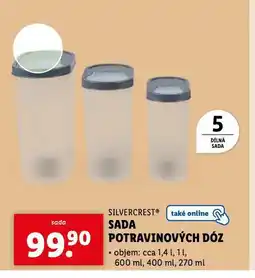 Lidl Sada potravinových dóz nabídka