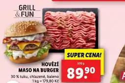 Lidl Hovězí maso na burger nabídka