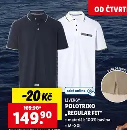 Lidl Polotriko regular fit nabídka