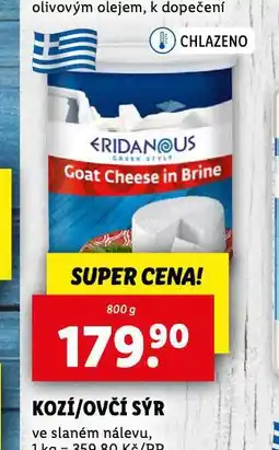 Lidl Kozí / ovčí sýr nabídka