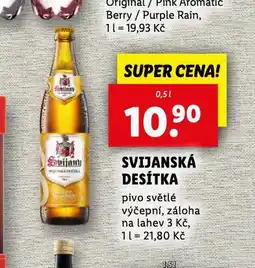 Lidl Pivo svijanská desítka nabídka