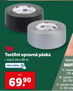 Lidl 3m textilní opravná páska nabídka