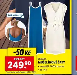 Lidl Mušelínové šaty nabídka