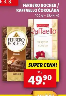 Lidl Ferrero richer / raffaello čokoláda nabídka