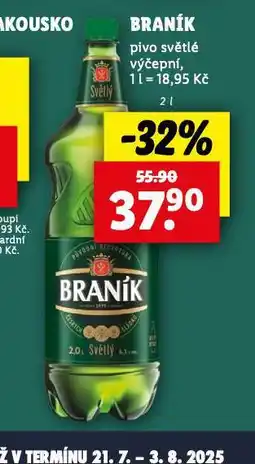 Lidl Pivo braník nabídka