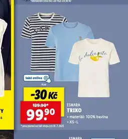 Lidl Triko nabídka
