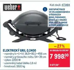 Makro ELEKTRICKÝ GRIL Q 2400 nabídka
