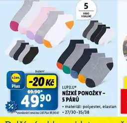 Lidl Nízké ponožky nabídka