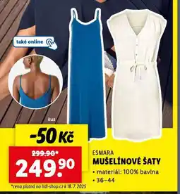 Lidl Mušelínové šaty nabídka