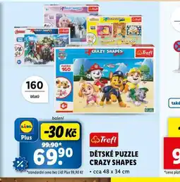 Lidl Dětské puzzle crazy shapes nabídka