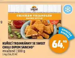 Penny Market KUŘECÍ TROJHRÁNKY SE SWEET CHILLI DIPEM SANCHO mražené, 300 g nabídka