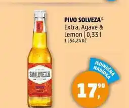 Penny Market PIVO SOLVEZA Extra, Agave & Lemon, 0,33 l nabídka