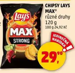 Penny Market CHIPSY LAYS MAX různé druhy, 120 g nabídka