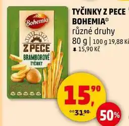 Penny Market TYČINKY Z PECE BOHEMIA různé druhy, 80 g nabídka