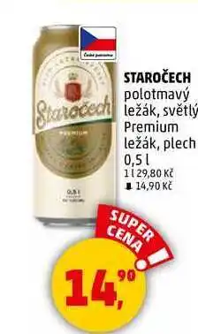 Penny Market STAROČECH polotmavý ležák, 0,5 l nabídka