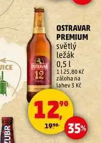 Penny Market OSTRAVAR PREMIUM světlý ležák, 0,5 l nabídka