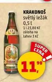 Penny Market KRAKONOŠ světlý ležák, 0,5 l nabídka